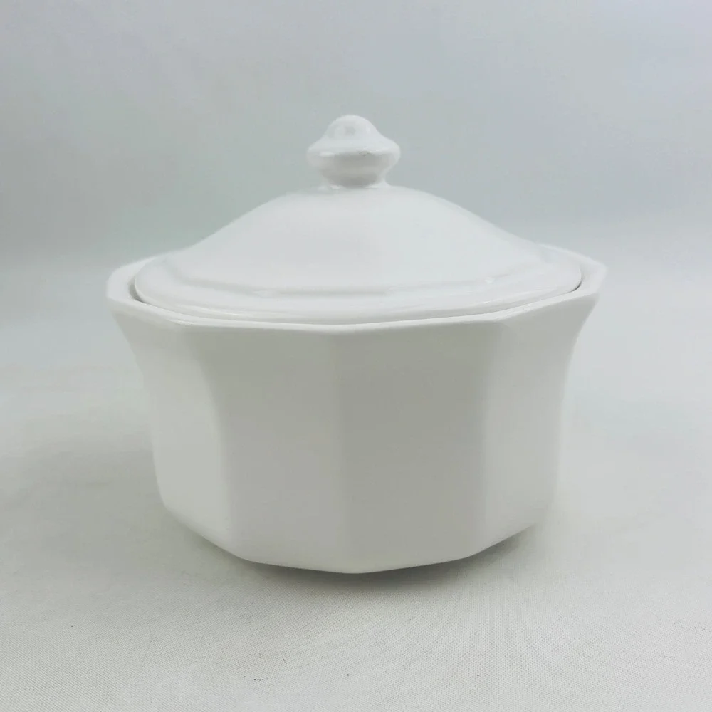 Pfaltzgraff Heritage White Butter Tub & Lid Stoneware Lidded Dish Storage USA‎